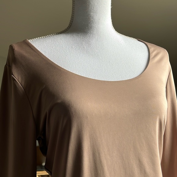 Express bodysuit contour crewneck long sleeve mocha brown size large - Picture 3 of 9